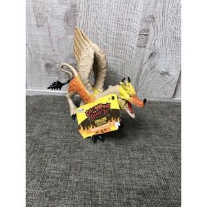 Dragon Chomping Giants Figure Grin Studios Yellow Orange Mythical Creature Toy